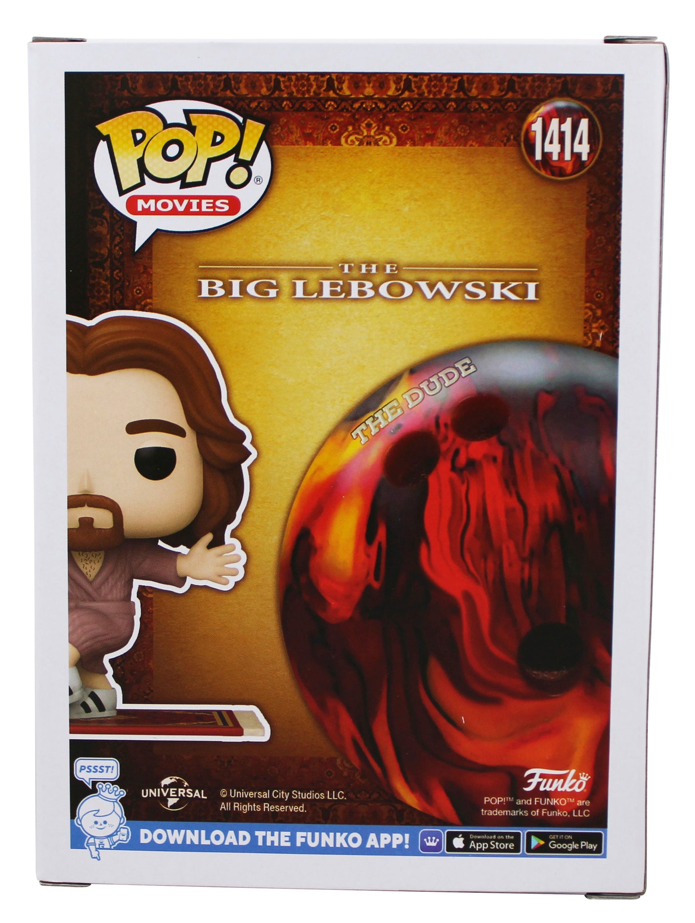 Jeff Bridges Authentic Signed The Dude #1414 Funko Pop Vinyl Figure BAS #BN41603
