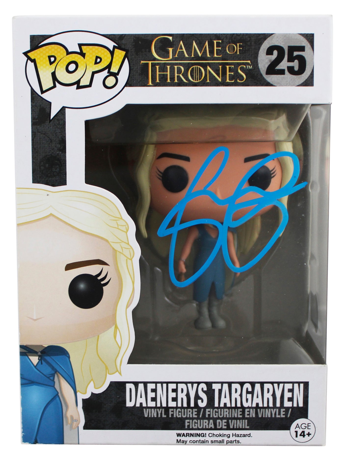 Emilia Clarke Game of Thrones Signed Daenerys #25 Funko Pop Figure BAS #BS73921