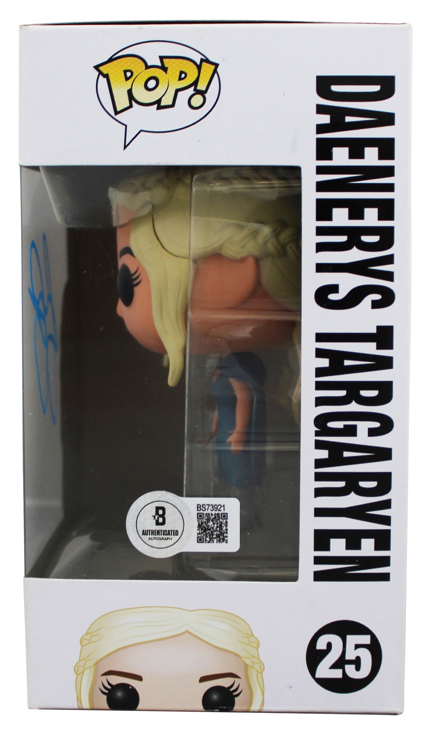Emilia Clarke Game of Thrones Signed Daenerys #25 Funko Pop Figure BAS #BS73921