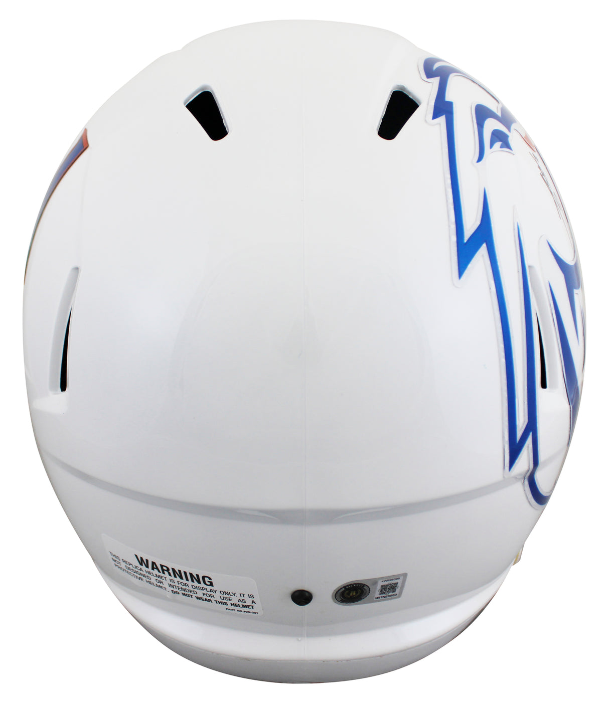 Boise State Ashton Jeanty Signed White F/S Speed Rep Helmet w/ Case BAS Wit 2