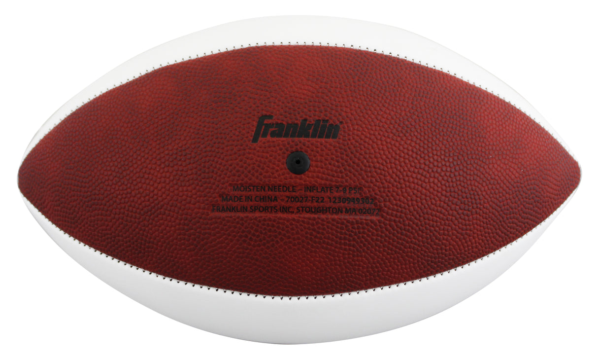 Raiders Ashton Jeanty Signed Franklin White Panel Logo Football W/ Case BAS Wit