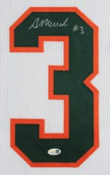 Miami Akheem Mesidor Authentic Signed White Pro Style Framed Jersey JSA Witness