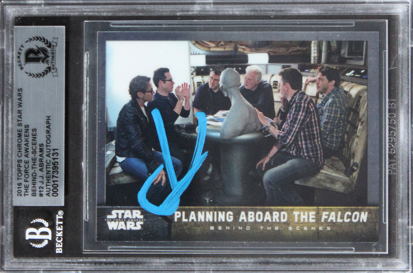 J.J. Abrams Signed 2016 Topps Chrome SW The Force Awakens BTS #12 Card BAS Slab