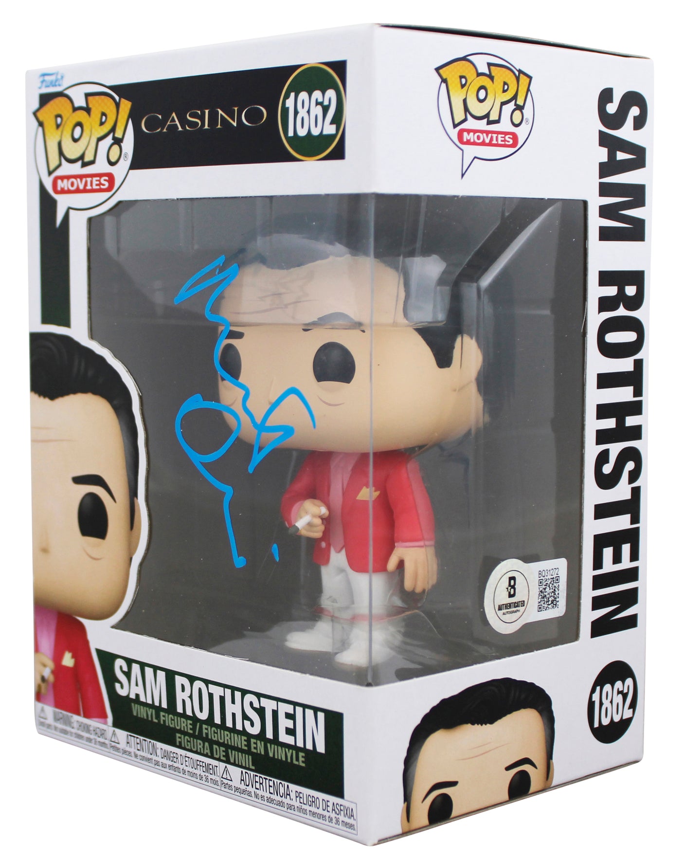 Robert DeNiro Casino Signed Sam Rothstein #1862 Funko Pop Vinyl Figure BAS