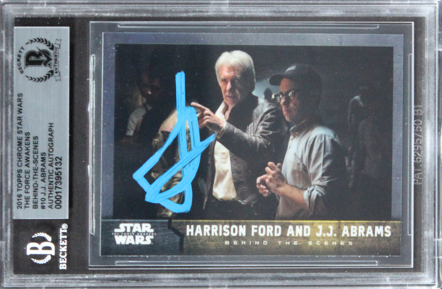 J.J. Abrams Signed 2016 Topps Chrome SW The Force Awakens BTS #10 Card BAS Slab