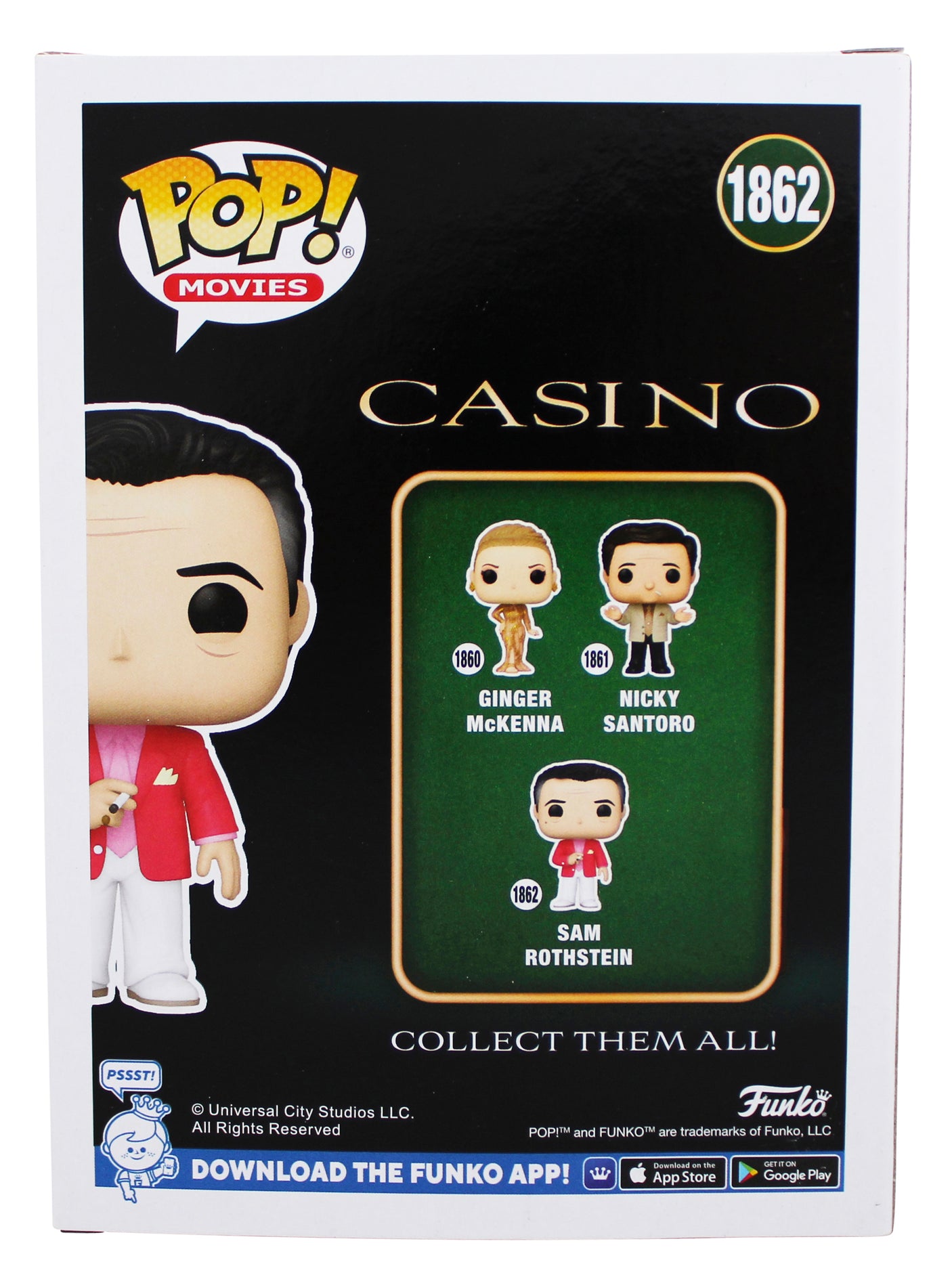 Robert DeNiro Casino Signed Sam Rothstein #1862 Funko Pop Vinyl Figure BAS