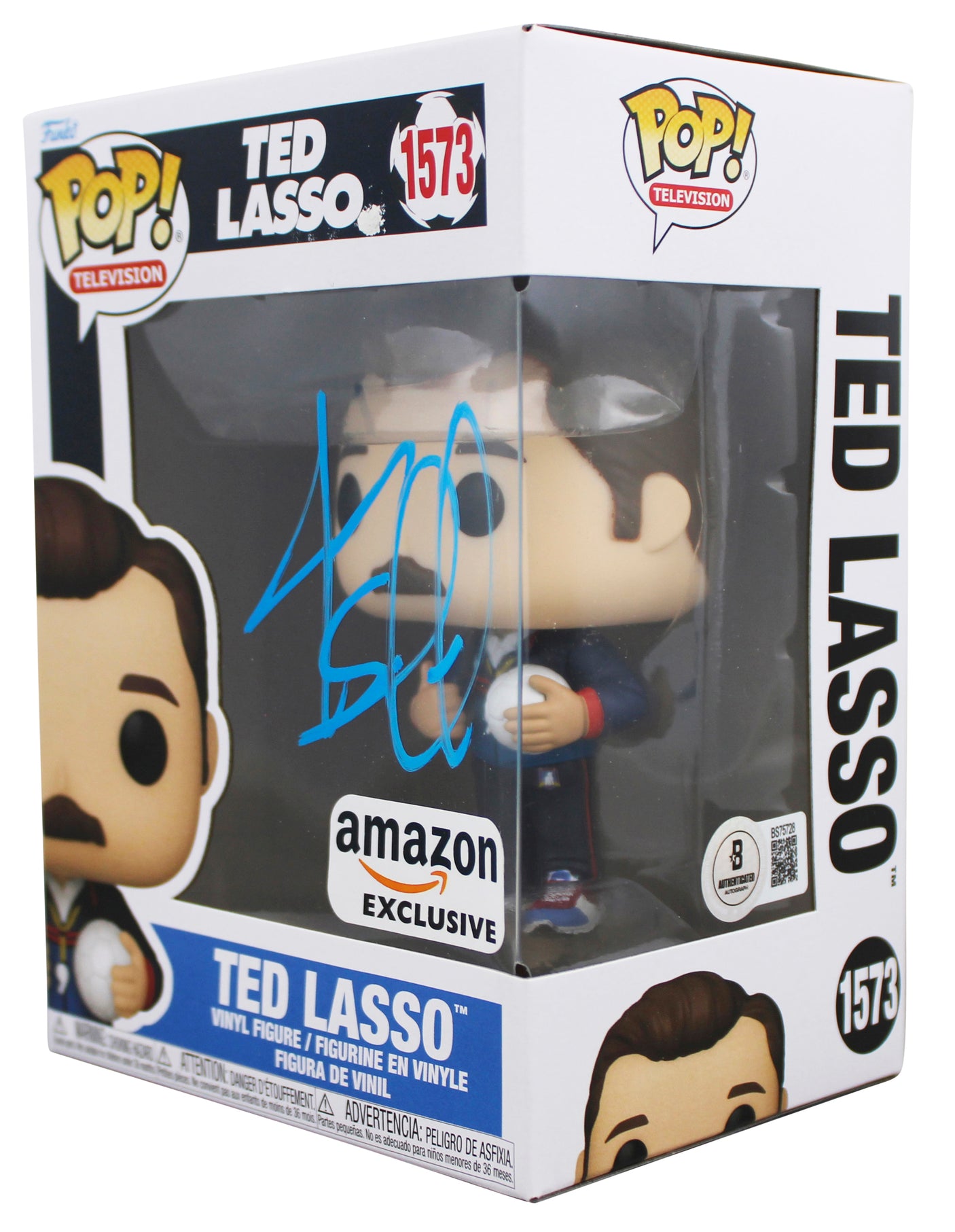 Jason Sudeikis Signed Ted Lasso #1573 Funko Pop Vinyl Figure BAS #BS75728