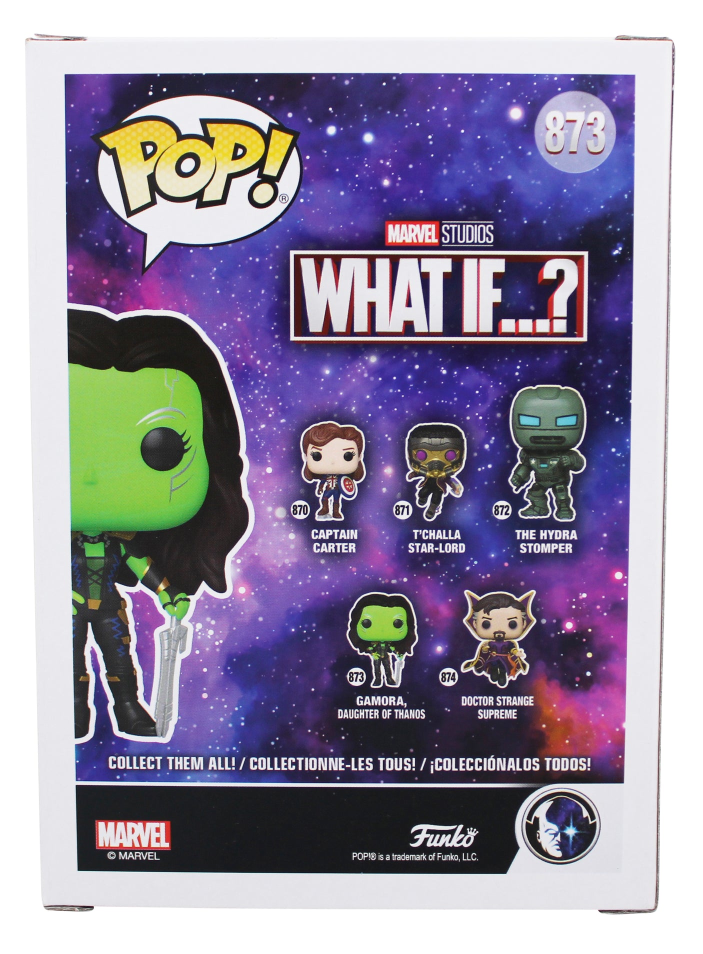 Zoe Saldana GOTG Signed Gamora #873 Funko Pop Vinyl Figure BAS Wit #1W624139