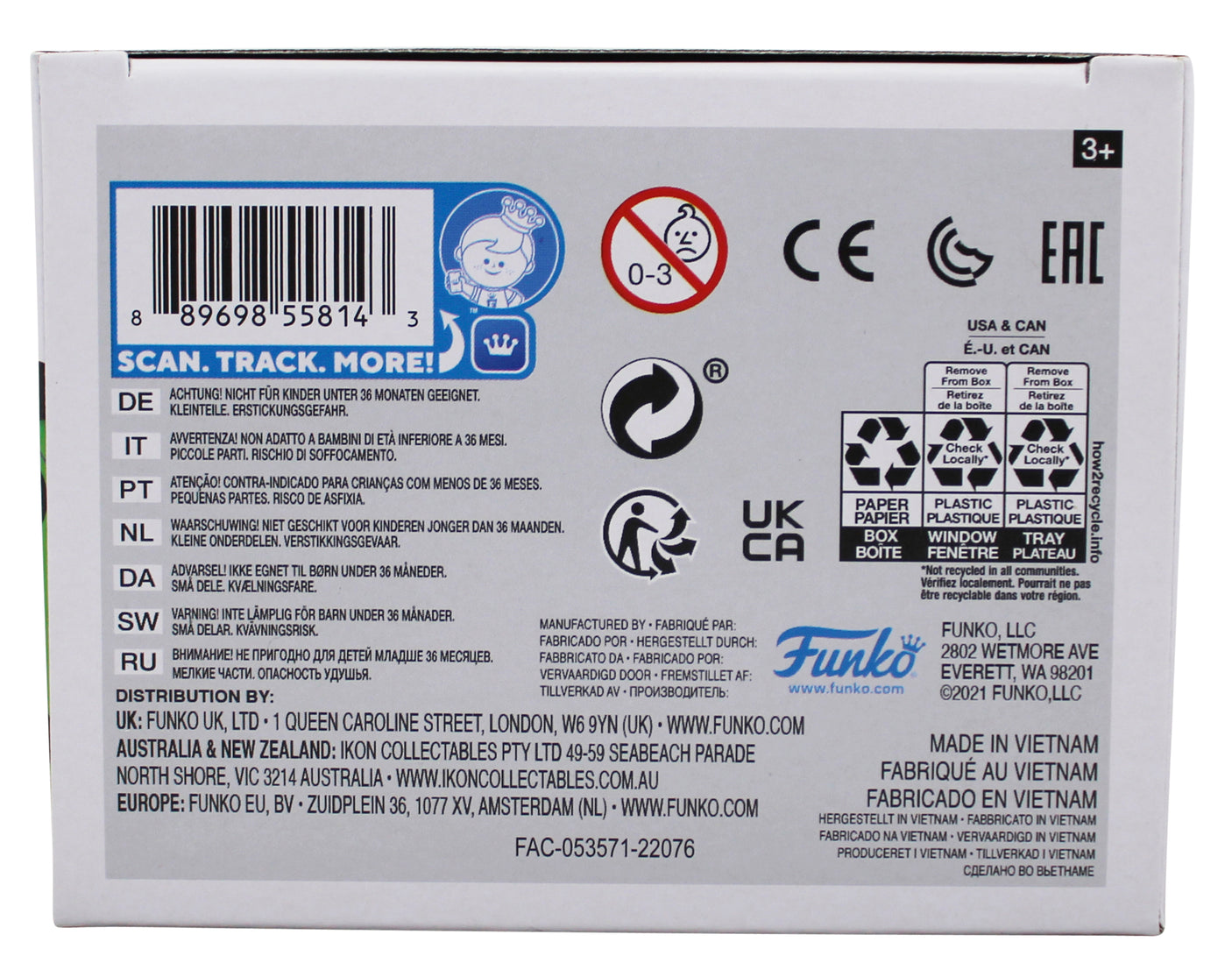 Zoe Saldana GOTG Signed Gamora #873 Funko Pop Vinyl Figure BAS Wit #1W624139