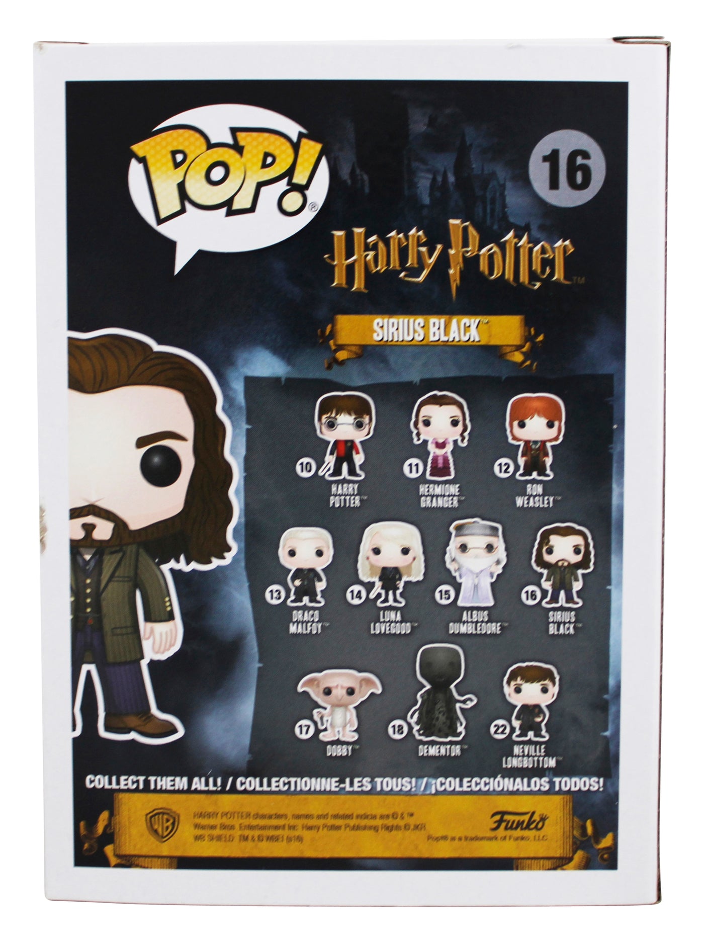 Gary Oldman Harry Potter Signed Sirius Black #16 Funko Pop Figure BAS #BS77451