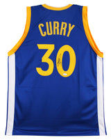 Stephen Curry Authentic Signed Blue Pro Style Jersey Autographed JSA 2