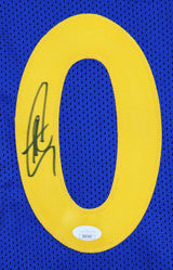 Stephen Curry Authentic Signed Blue Pro Style Framed Jersey Autographed JSA