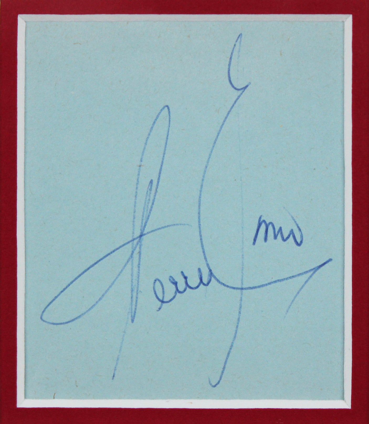 Perry Como Authentic Signed & Framed 2.5x3 Album Page Cut Signature BAS #BN29245