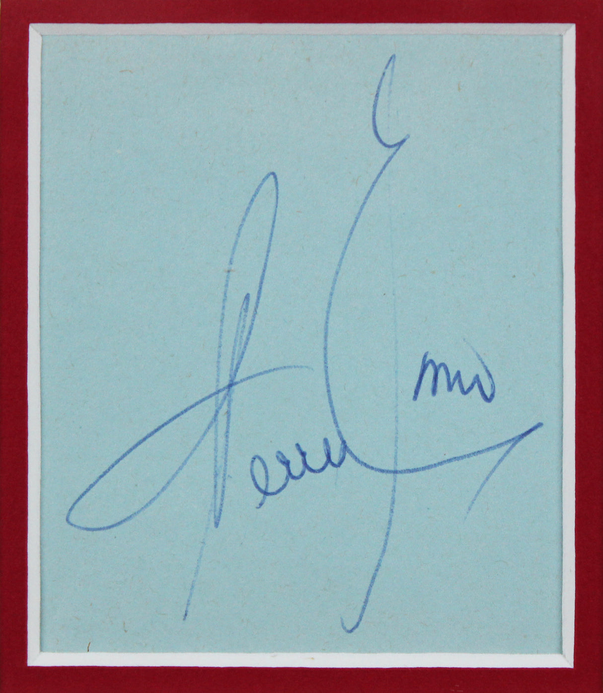 Perry Como Authentic Signed & Framed 2.5x3 Album Page Cut Signature BAS #BN29245