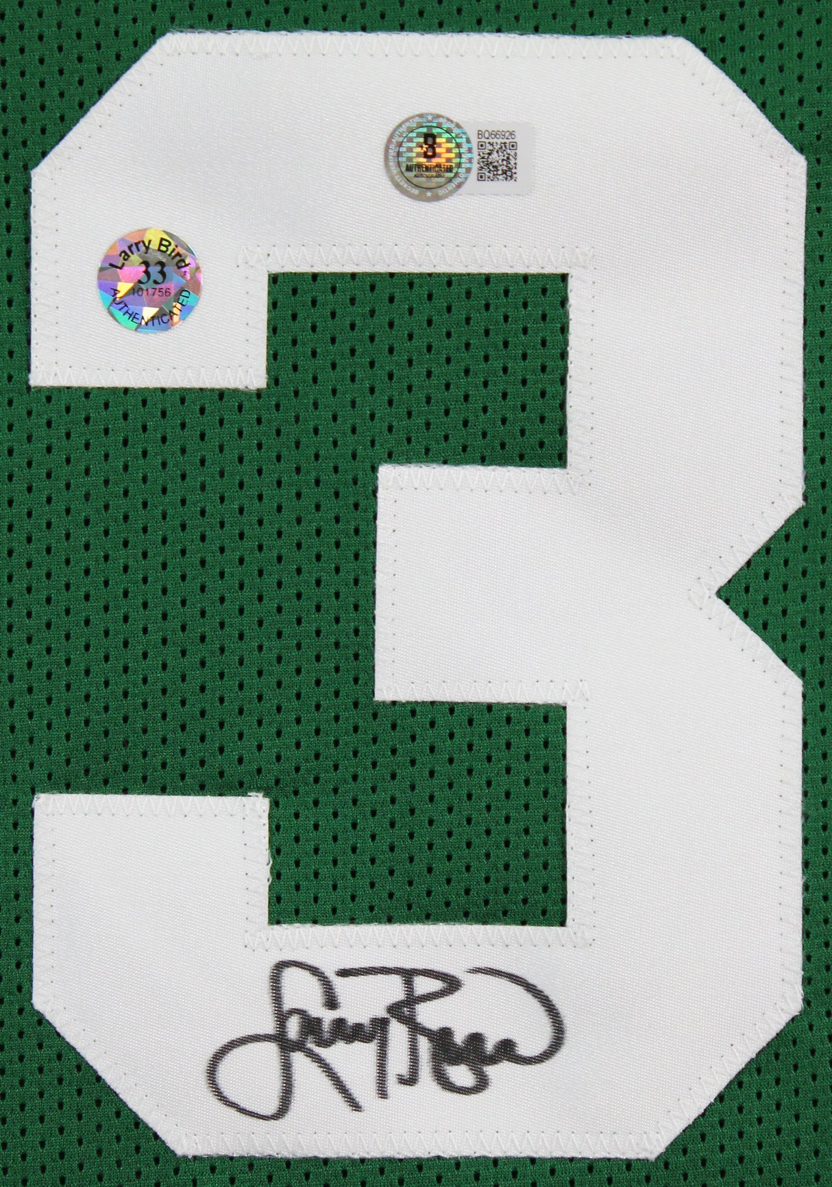 Larry Bird Authentic Signed Green Pro Style Jersey Autographed BAS 2