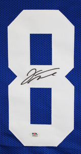 Jonathan Taylor Authentic Signed Blue Pro Style Framed Jersey PSA/DNA