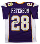 Adrian Peterson "All Damn Day" Signed Purple Pro Style Jersey BAS Witnessed