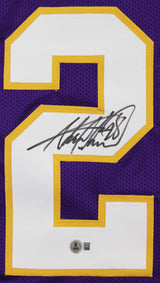 Adrian Peterson "All Damn Day" Signed Purple Pro Style Jersey BAS Witnessed