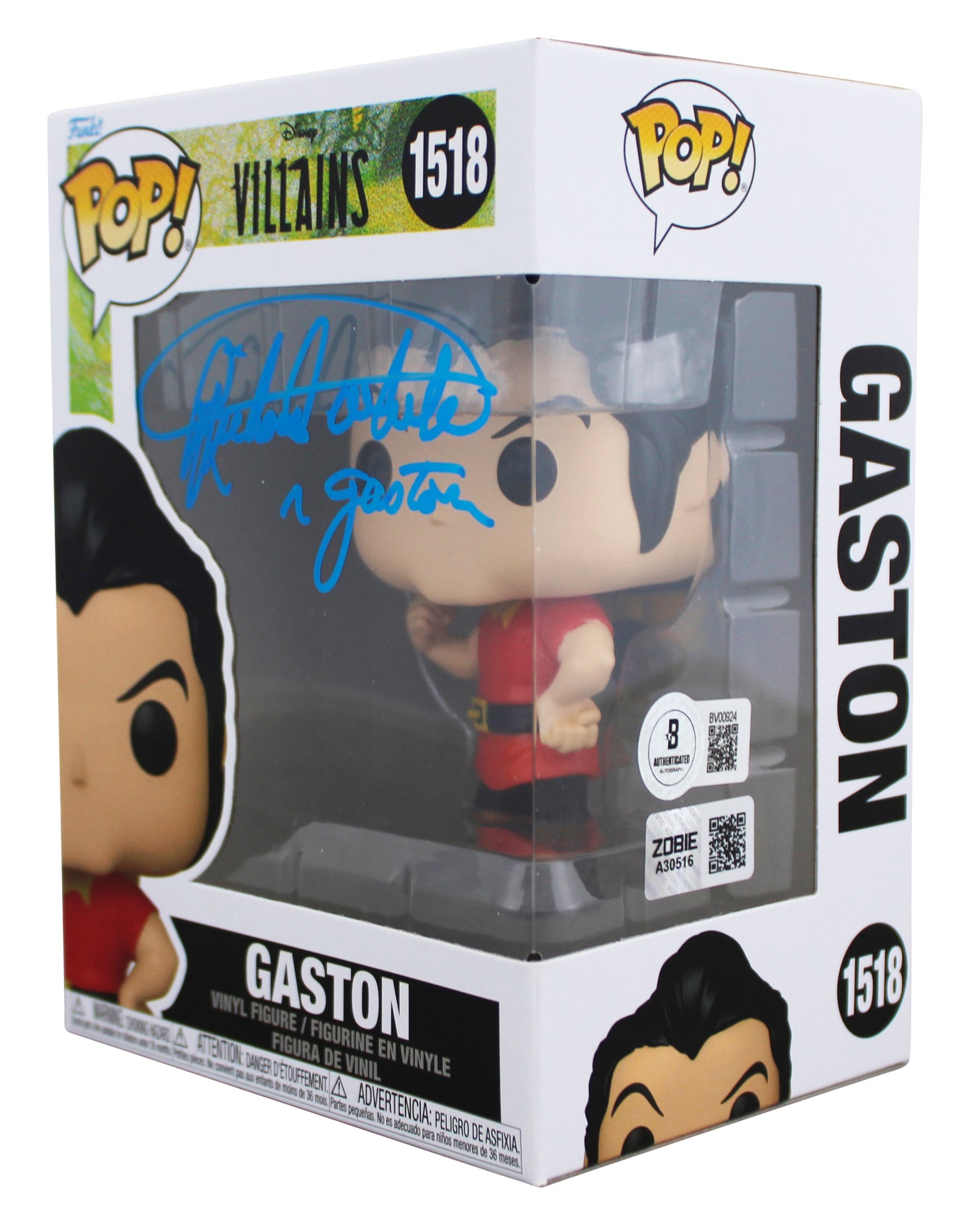 Richard White Beauty and the Beast "Gaston" Signed #1518 Funko Pop Figure BAS