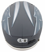 Panthers Luke Kuechly Signed Slate Speed Mini Helmet W/ Case BAS Witnessed