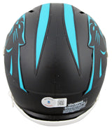 Panthers Ja'Tavion Sanders Signed 2022 Alt Speed Mini Helmet W/ Case BAS Witness