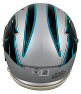 Panthers Ja'Tavion Sanders Authentic Signed Speed Mini Helmet BAS Witnessed