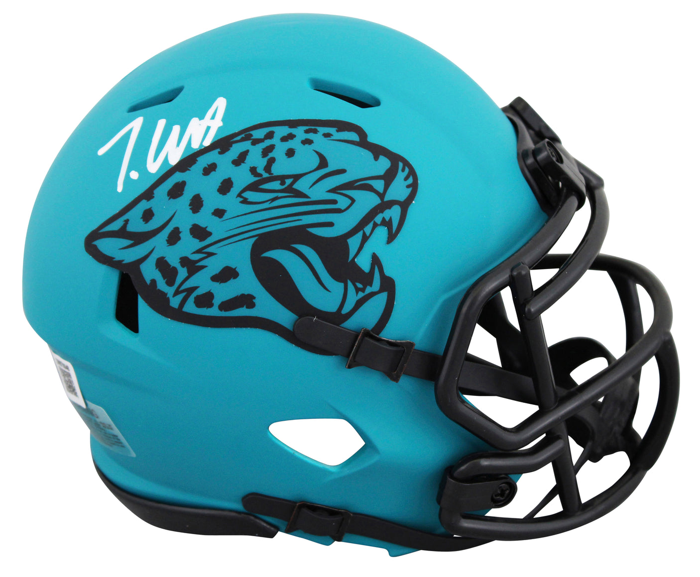 Jaguars Travis Hunter Signed Rave Speed Mini Helmet W/ Case BAS Witnessed