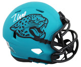 Jaguars Travis Hunter Signed Rave Speed Mini Helmet W/ Case BAS Witnessed