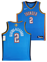 Thunder Shai Gilgeous-Alexander Signed Blue Nike Icon Finals Edition Jersey BAS