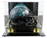 Panthers Luke Kuechly Authentic Signed Eclipse Speed Mini Helmet w/ Case BAS Wit