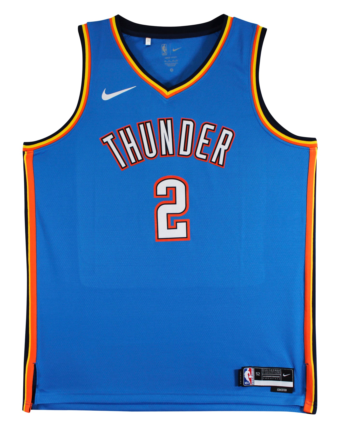Thunder Shai Gilgeous-Alexander Signed Blue Nike Icon Finals Edition Jersey BAS