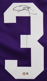 LSU Odell Beckham Jr. Authentic Signed Purple Pro Style Jersey BAS Wit #2W729942
