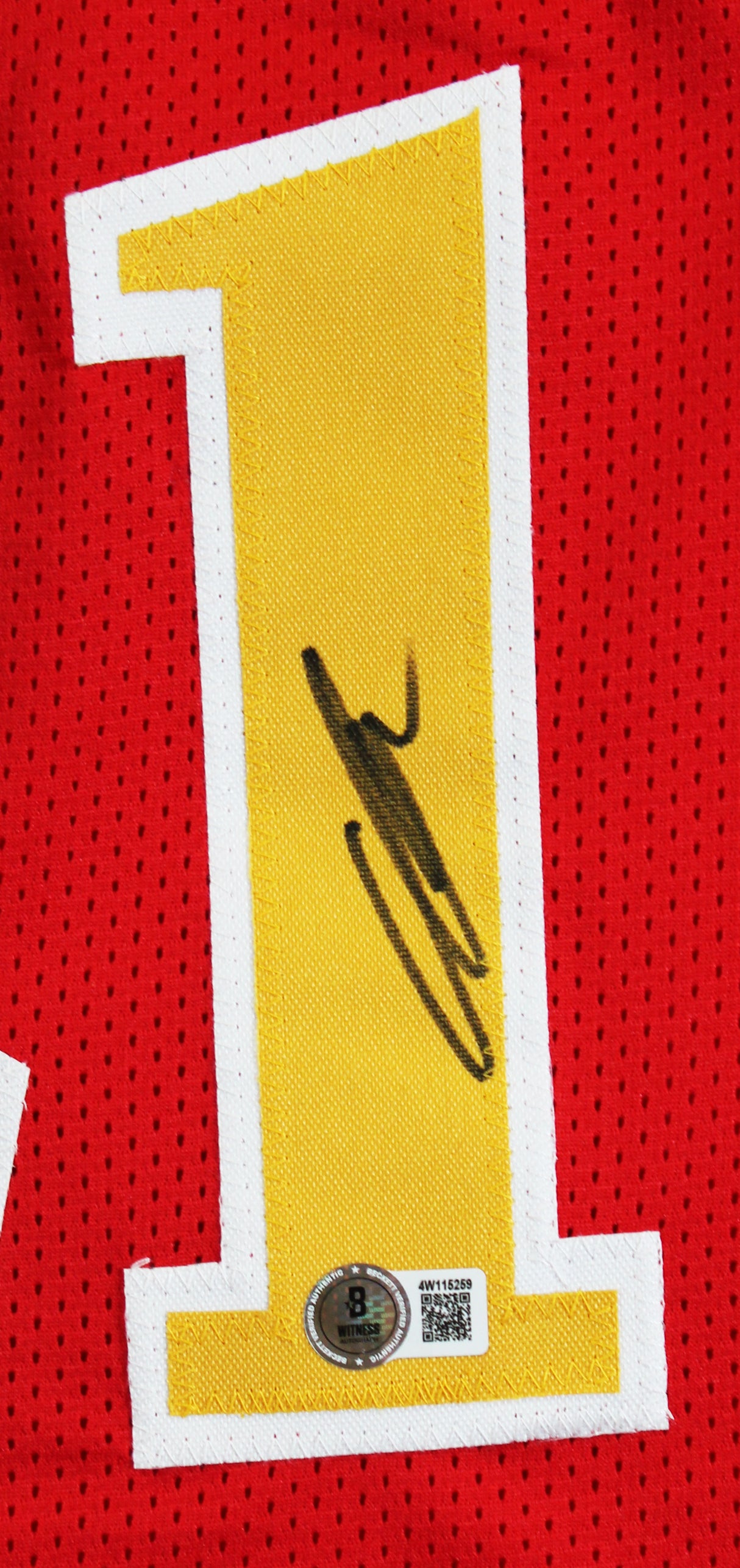 Dominique Wilkins Authentic Signed Red Pro Style Framed Jersey BAS Witnessed