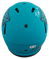 Jaguars Travis Hunter Signed Rave Full Size Speed Proline Helmet W/ Case BAS Wit