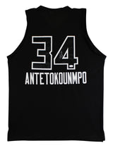 Giannis Antetokounmpo Signed Black Pro Style Jersey w/ Black Numbers JSA