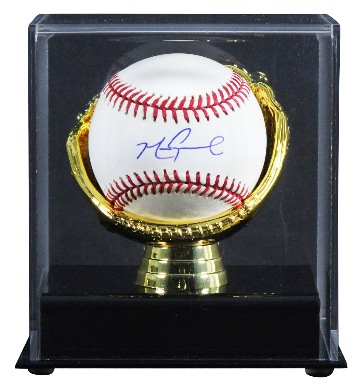 D-Backs Mark Grace Authentic Signed 2001 World Series Logo Baseball W/ Case BAS