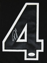 Giannis Antetokounmpo Signed Black Pro Style Framed Jersey w/ Black Numbers JSA