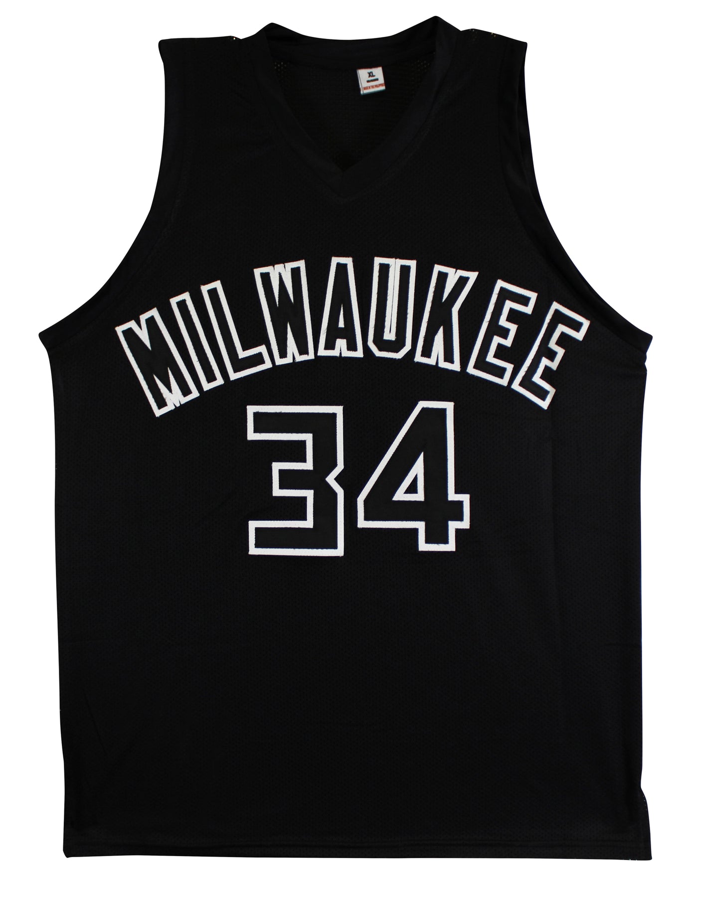 Giannis Antetokounmpo Signed Black Pro Style Jersey w/ Black Numbers JSA