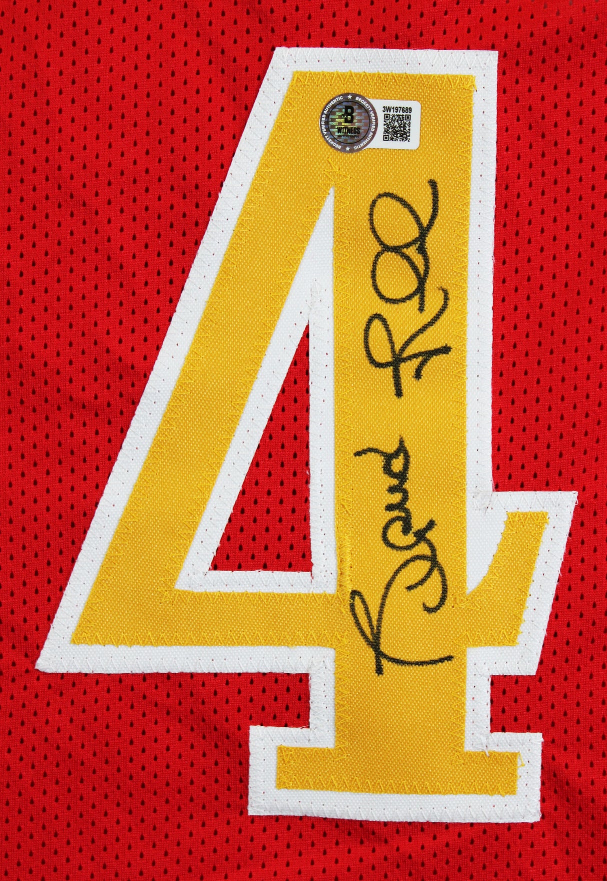Spud Webb Authentic Signed Red Pro Style Jersey Autographed BAS Witnessed
