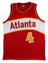 Spud Webb Authentic Signed Red Pro Style Jersey Autographed BAS Witnessed