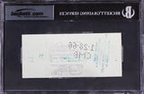 Greta Garbo Authentic Signed 2.75x6.25 1966 Personal Check Auto 10! BAS Slabbed