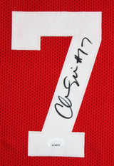 Mario Elie Authentic Signed Red Pro Style Jersey Autographed JSA #WIT366410