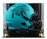 Jaguars Travis Hunter Signed Rave Full Size Speed Proline Helmet W/ Case BAS Wit