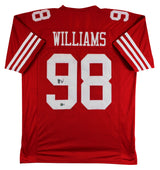 Mykel Williams Authentic Signed Red Pro Style Jersey BAS Witnessed #3W210357