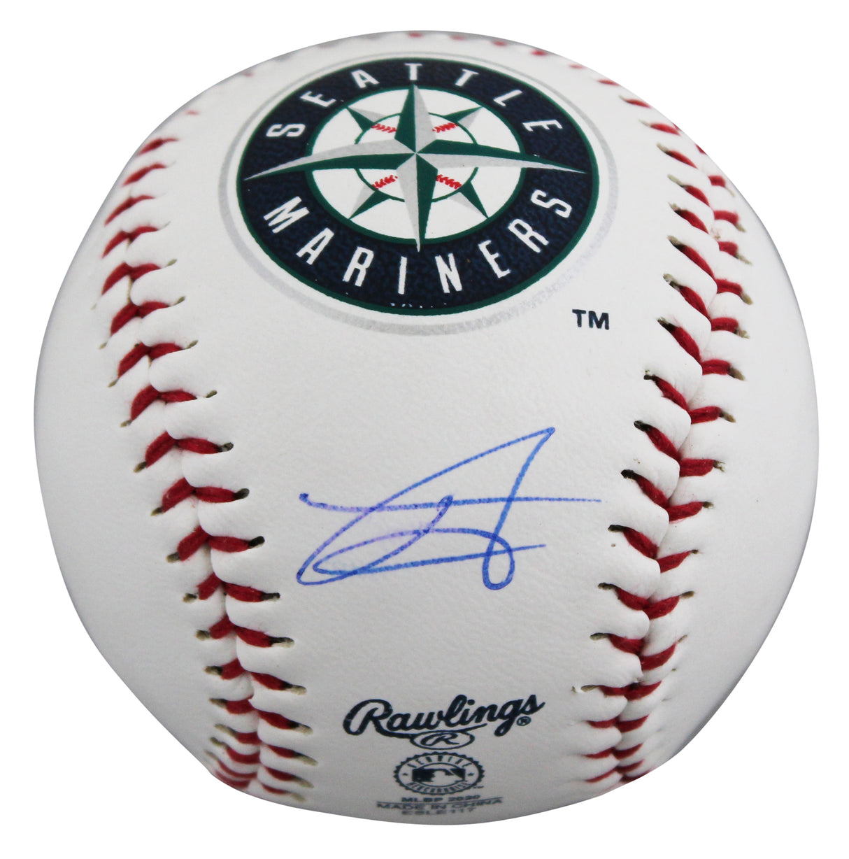 Mariners Julio Rodriguez Signed Seattle Mariners Logo OML Baseball BAS #BX68741
