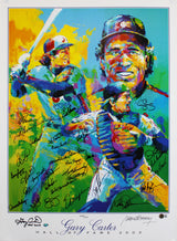 1986 Mets (35) Carter, Strawberry, Gooden +32 Signed 22x30 HOF Lithograph BAS