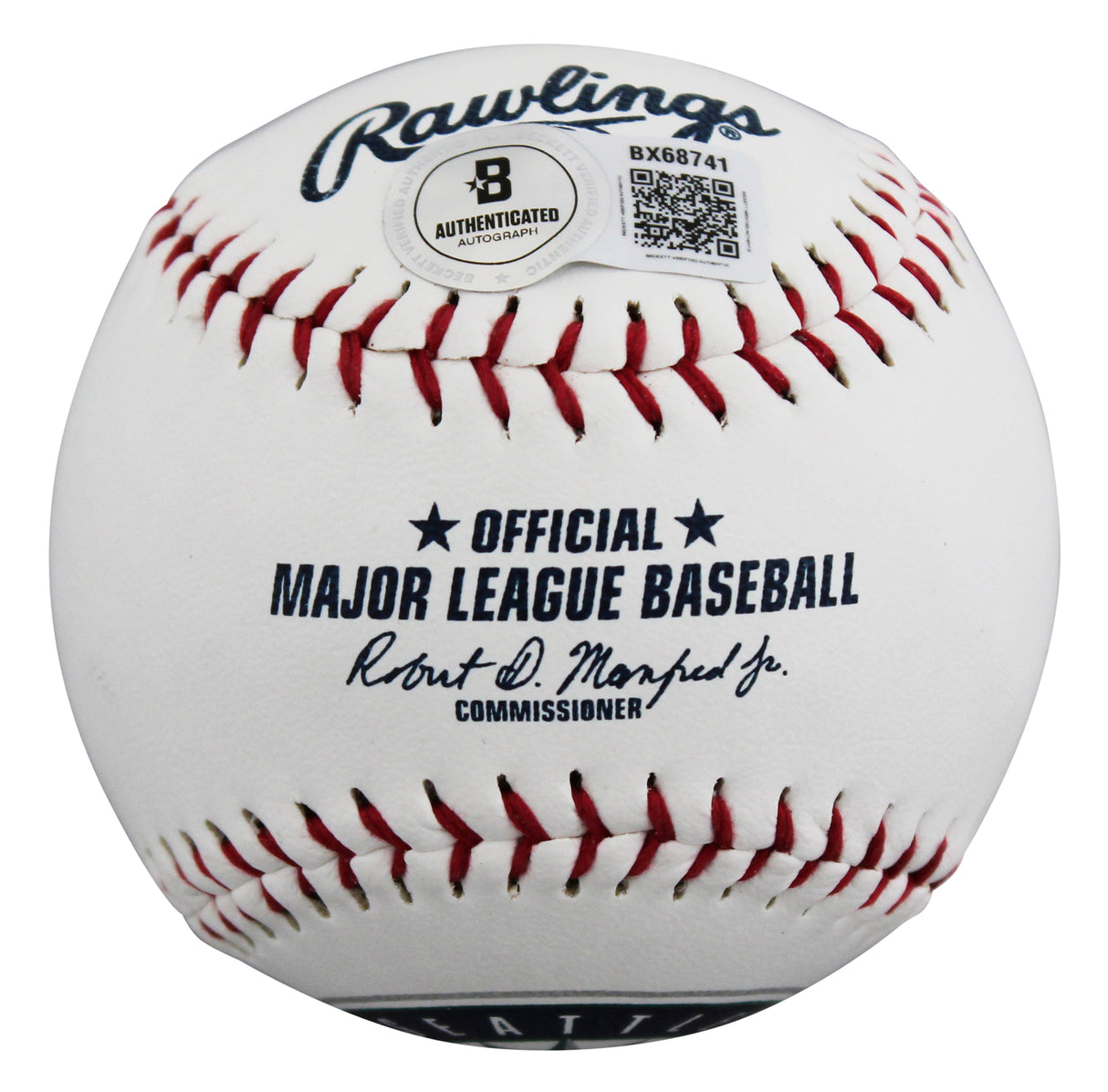 Mariners Julio Rodriguez Signed Seattle Mariners Logo OML Baseball BAS #BX68741