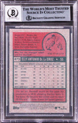 Reds Elly De La Cruz Signed 2024 Topps Heritage #473 RC Card Auto 10 BAS Slabbed