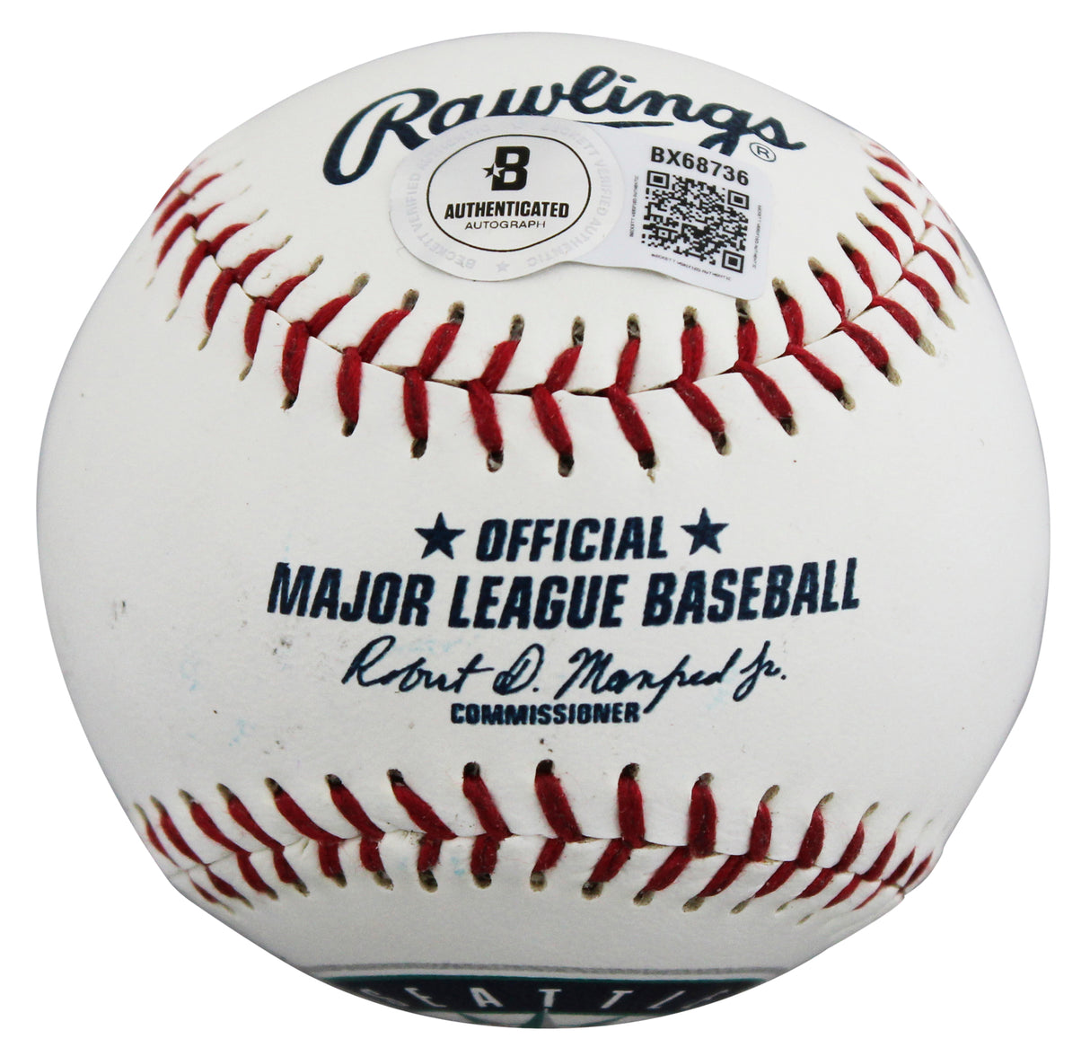 Mariners Julio Rodriguez Signed Seattle Mariners Logo OML Baseball BAS #BX68736