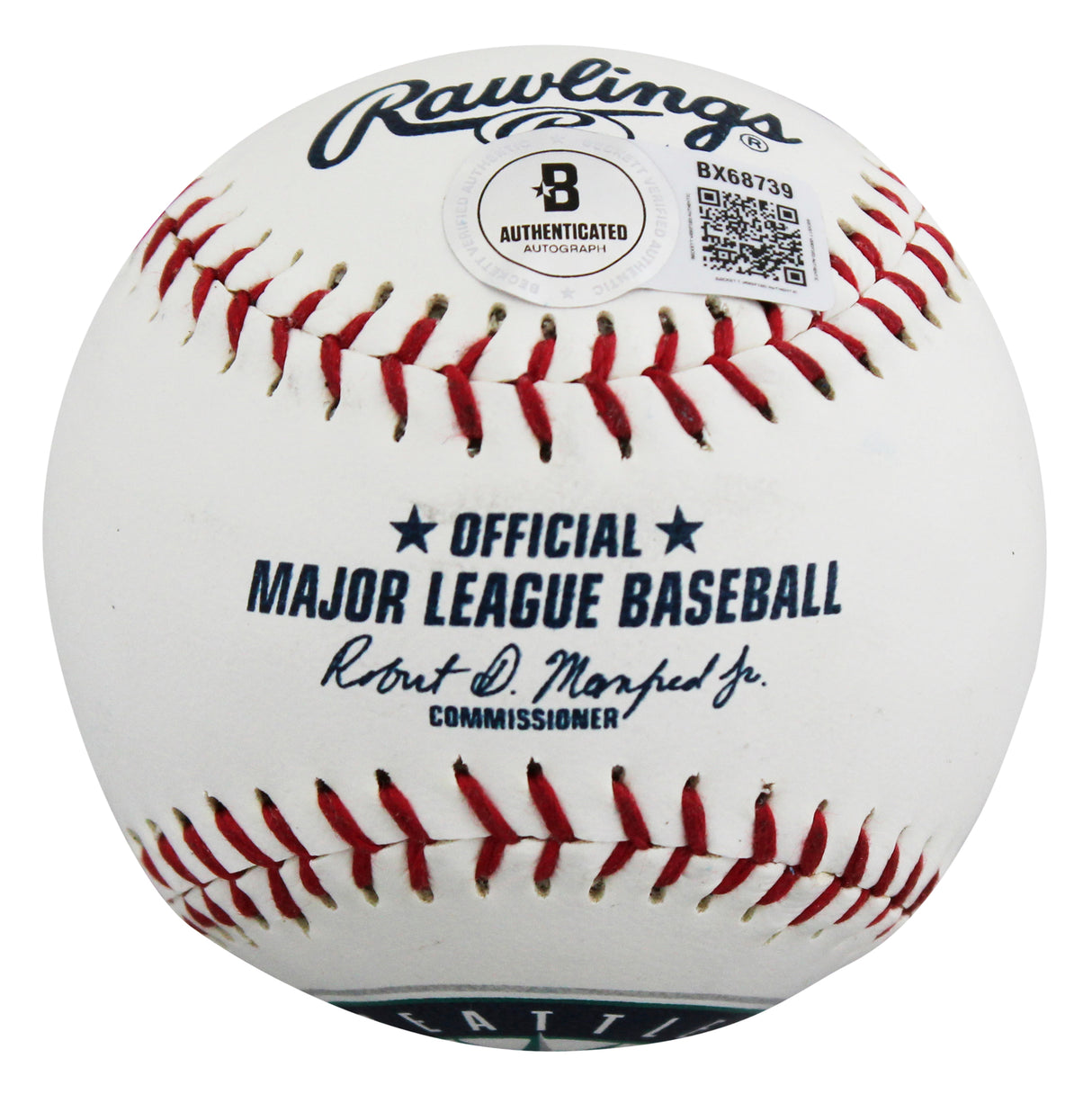 Mariners Julio Rodriguez Signed Seattle Mariners Logo OML Baseball BAS #BX68739